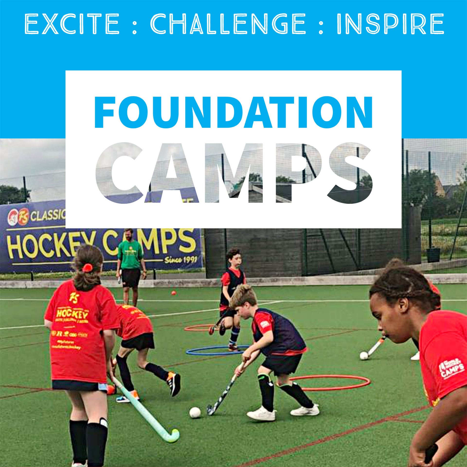 Our Foundation Hockey Camps are for our youngest hockey players aged 7 to 10 years, who are looking to develop their fundamental hockey skills in a super fun, game based environment.